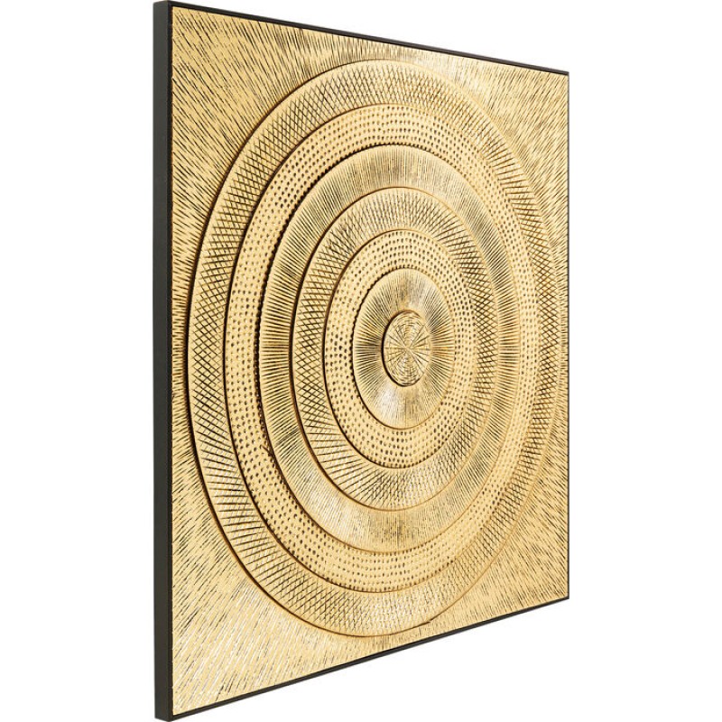 Object Picture Art Circle Gold 120x120cm